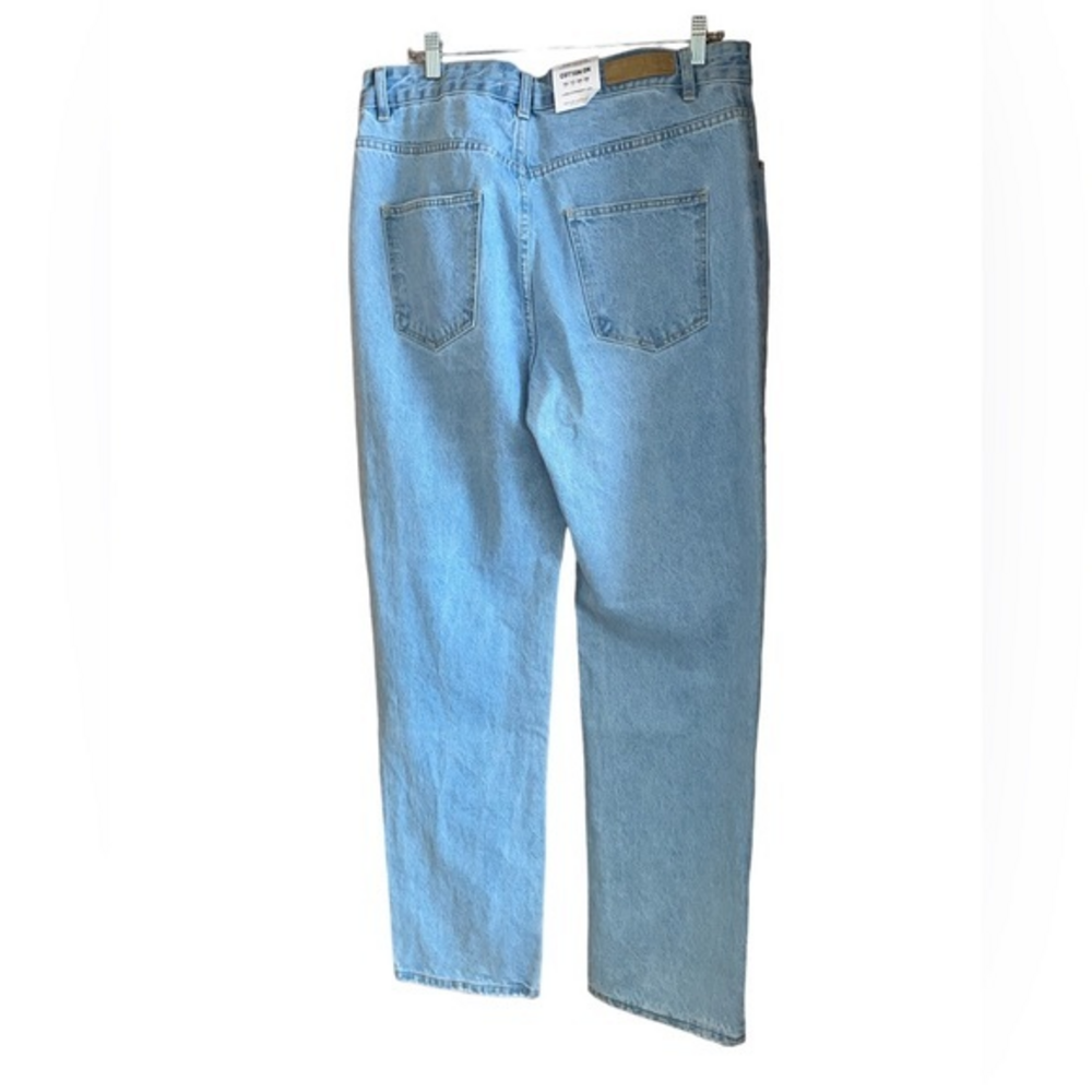 Cotton On Women’s Long Straight Leg Jeans High‎ Rise Light Wash Size 12 NWT